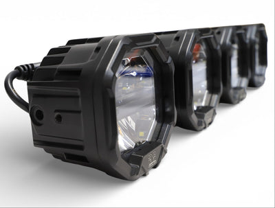 2 Light U-Con Interlocking Off Road LED Pod With Amber or White DRL Running Light