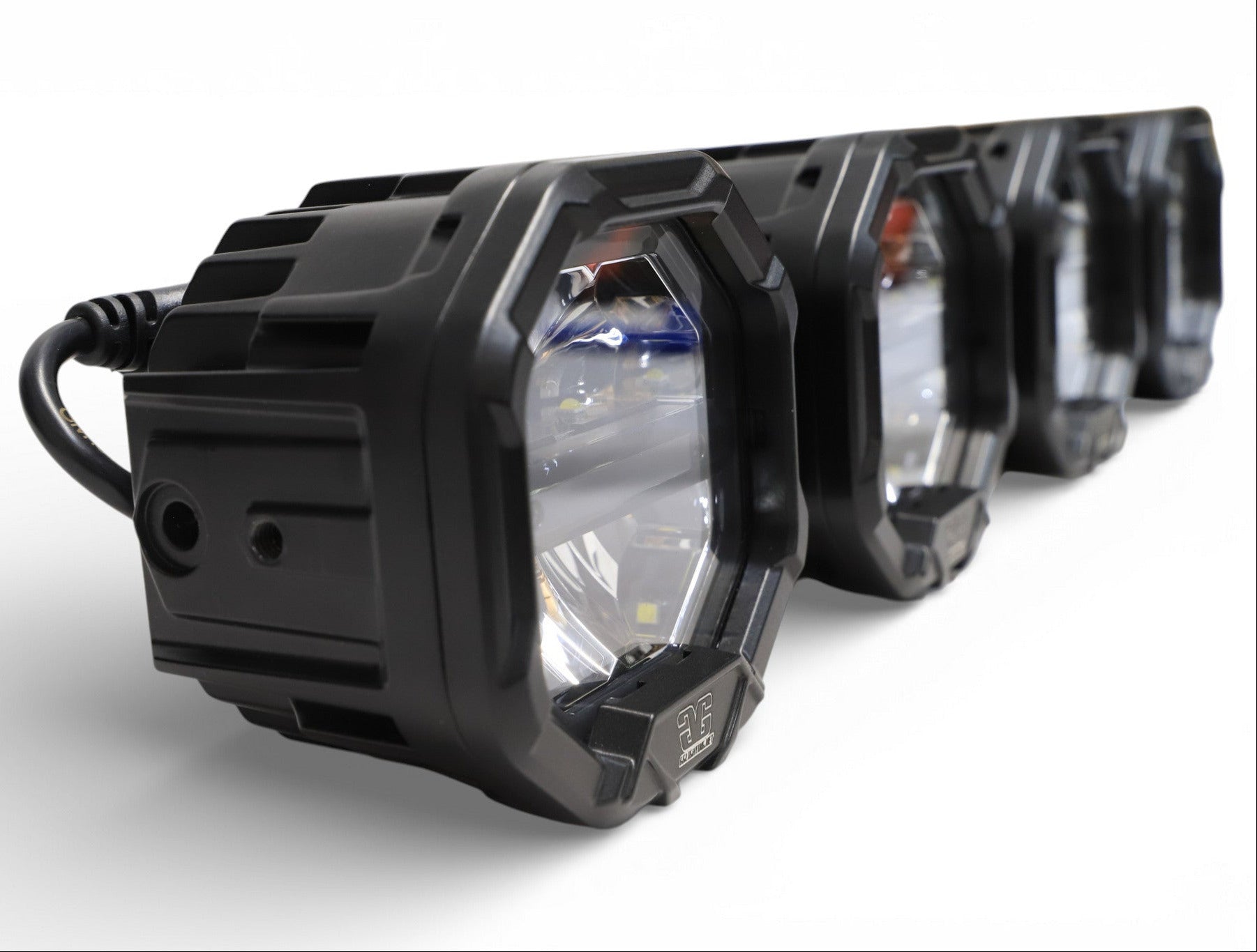 3 Light U-Con Interlocking Off Road LED Pod With Amber or White DRL Running Light