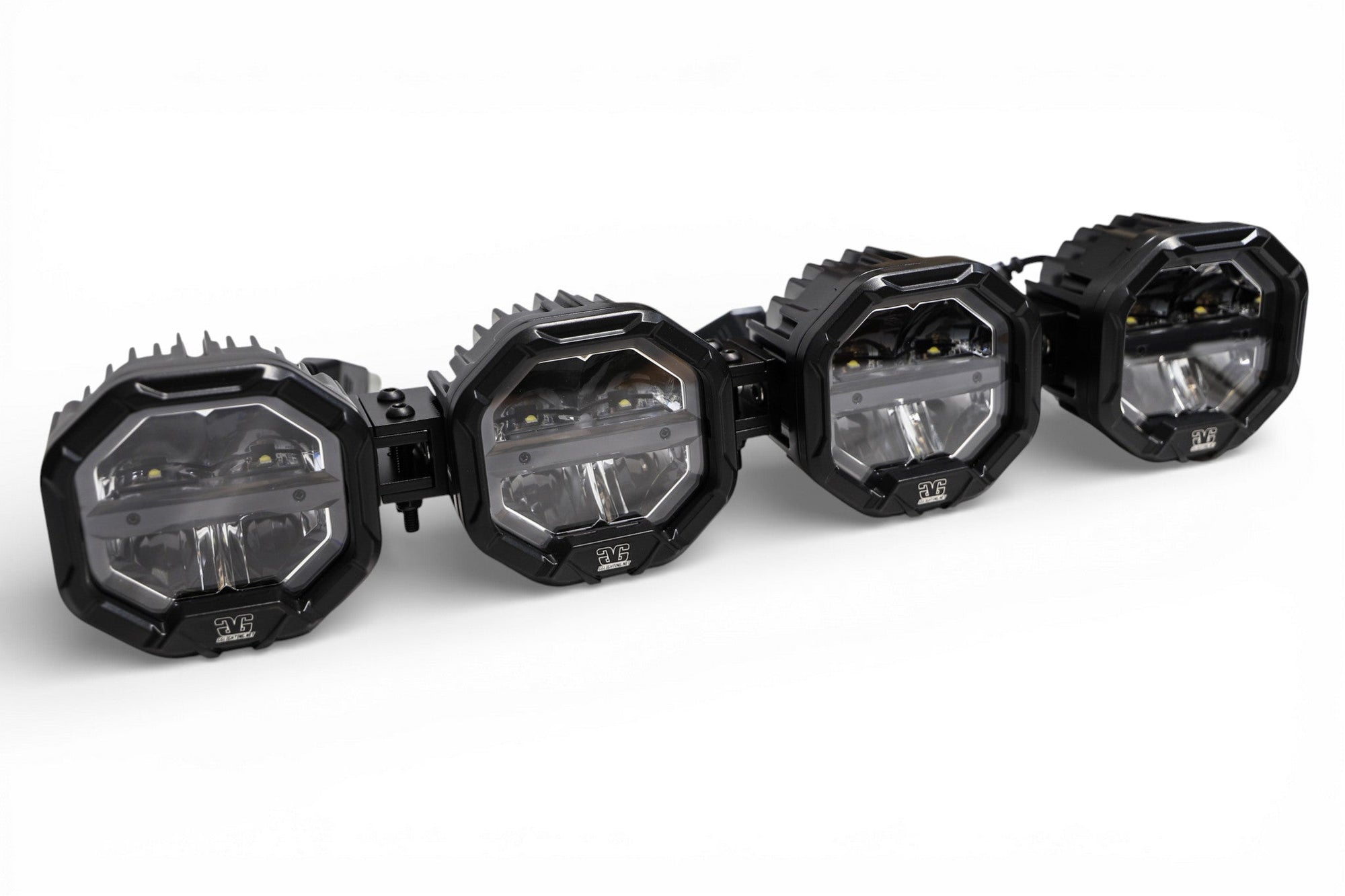 4 Light U-Con Interlocking Off Road LED Pod With Amber or White DRL by GGLighting - main product image for Resin Society