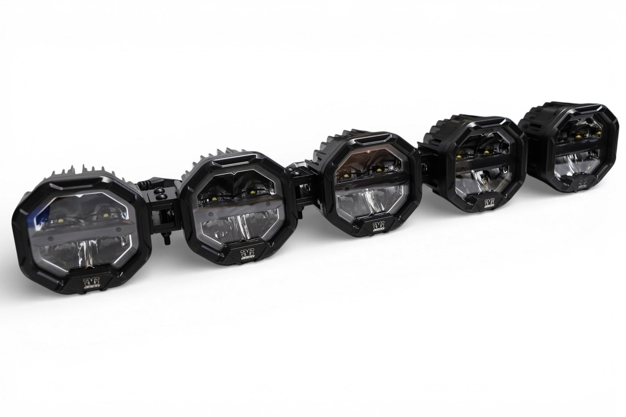 5 Light U-Con Interlocking Off Road LED Pod With Amber or White DRL by GGLighting - main product image for Resin Society