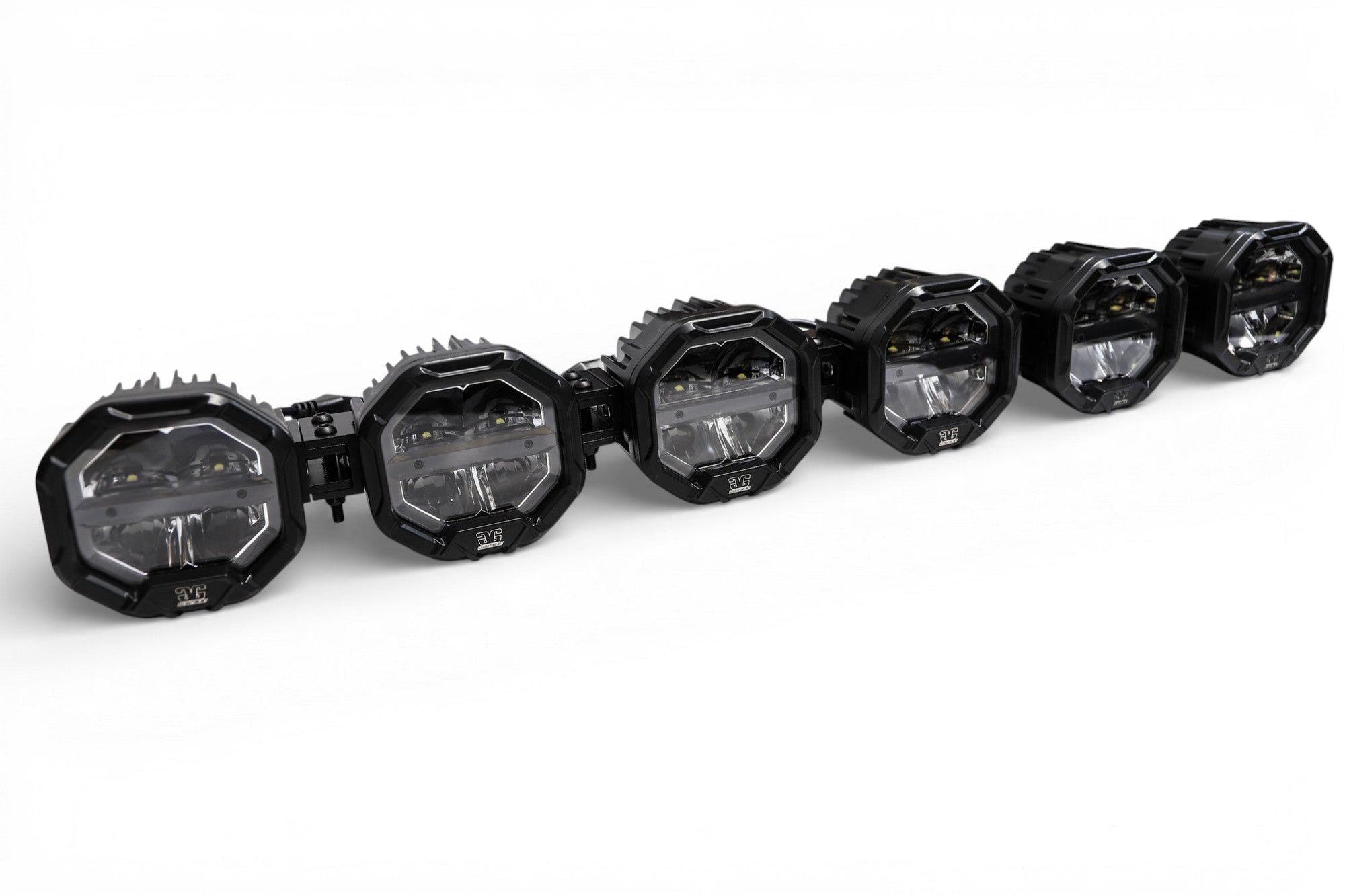 6 Light U-Con Interlocking Off Road LED Pod With Amber or White DRL by GGLighting - main product image for Resin Society