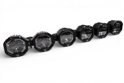 6 Light U-Con Interlocking Off Road LED Pod With Amber or White DRL by GGLighting - main product image for Resin Society