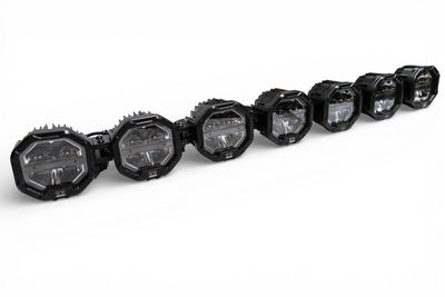 7 Light U-Con Interlocking Off Road LED Pod With Amber or White DRL by GGLighting - main product image for Resin Society