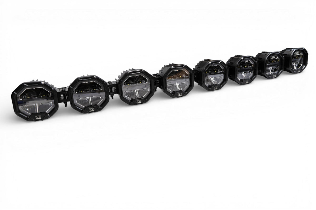 8 Light U-Con Interlocking Off Road LED Pod With Amber or White DRL by GGLighting - main product image for Resin Society