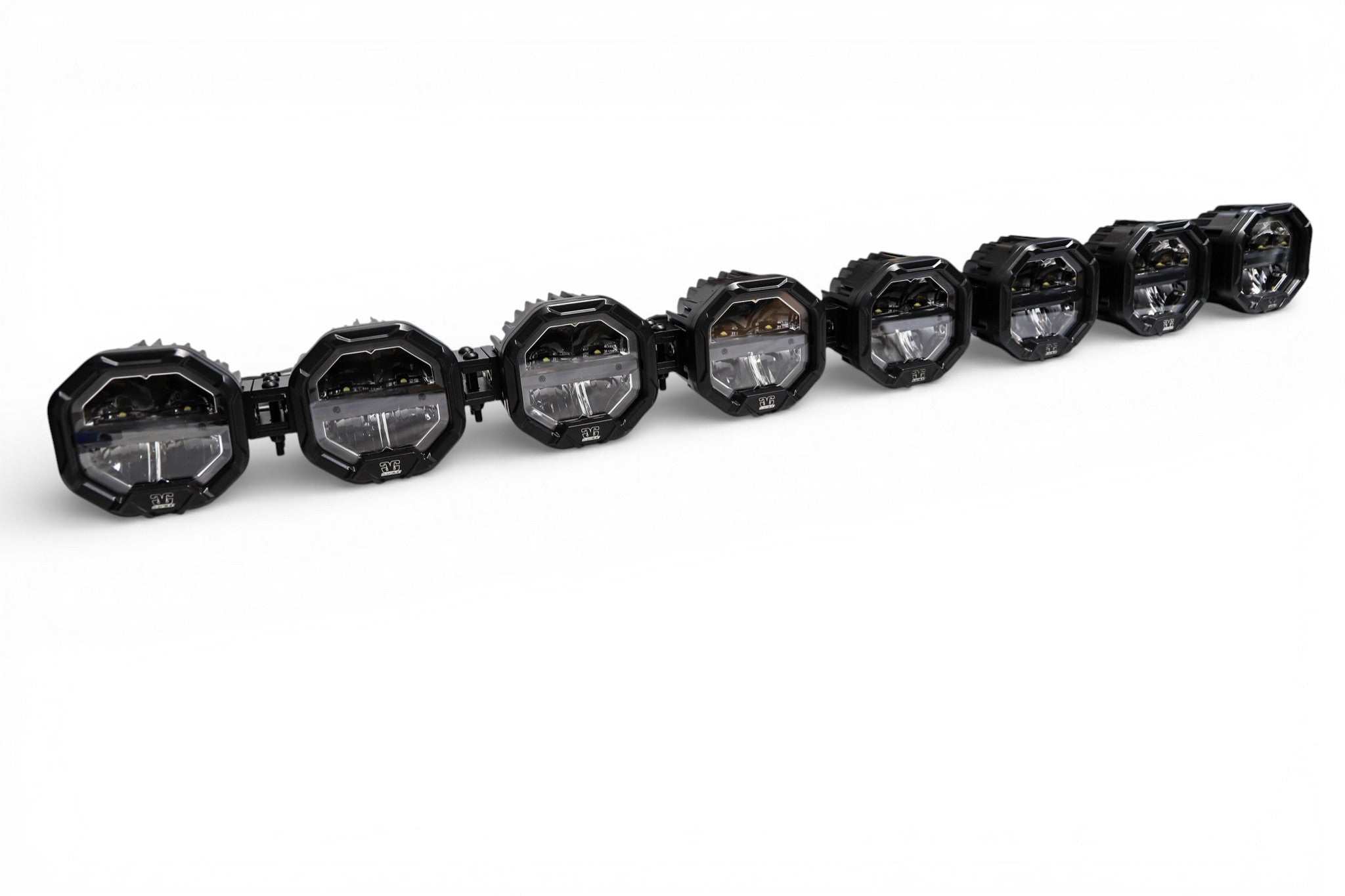 8 Light U-Con Interlocking Off Road LED Pod With Amber or White DRL by GGLighting - main product image for Resin Society