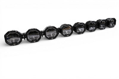 8 Light U-Con Interlocking Off Road LED Pod With Amber or White DRL by GGLighting - main product image for Resin Society