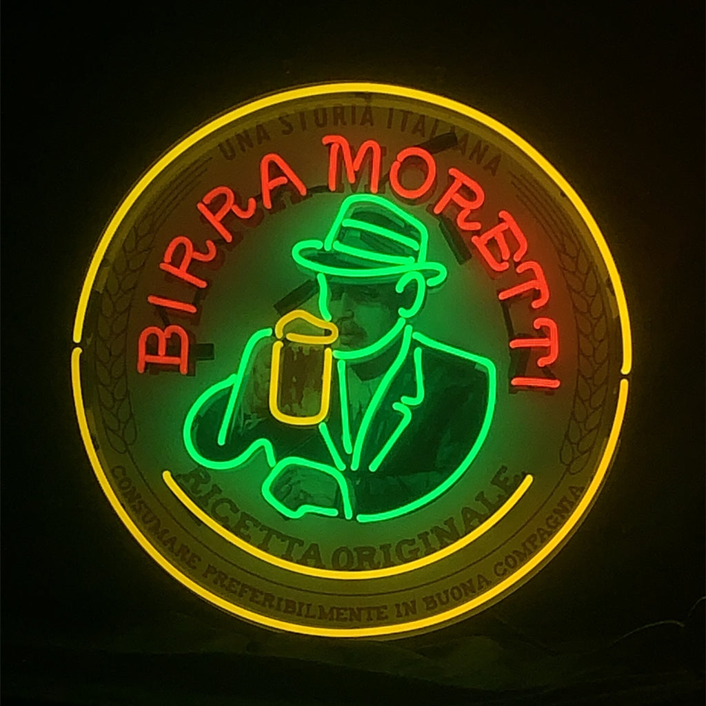 Una Storia Italiana Birra Moretti Ricetta Qriginale Neon Signs by Neon Signs Land - main product image for Resin Society