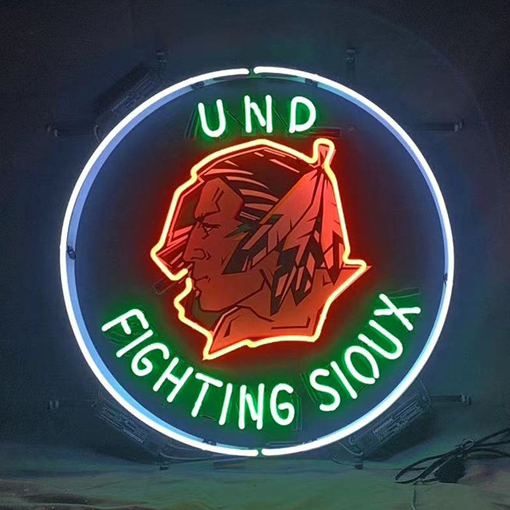 Und Fighting Sioux Neon Signs Light by Neon Signs Land - product image 2 for Resin Society