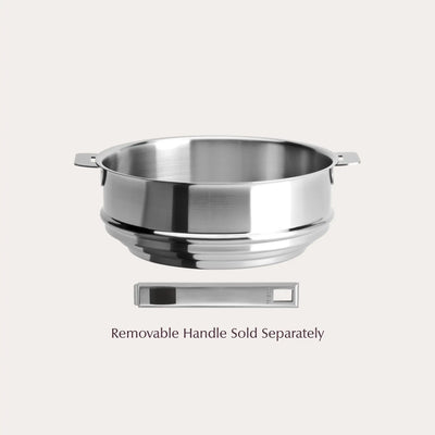 Stainless steel Universal Steamer with brushed finish by CRISTEL USA