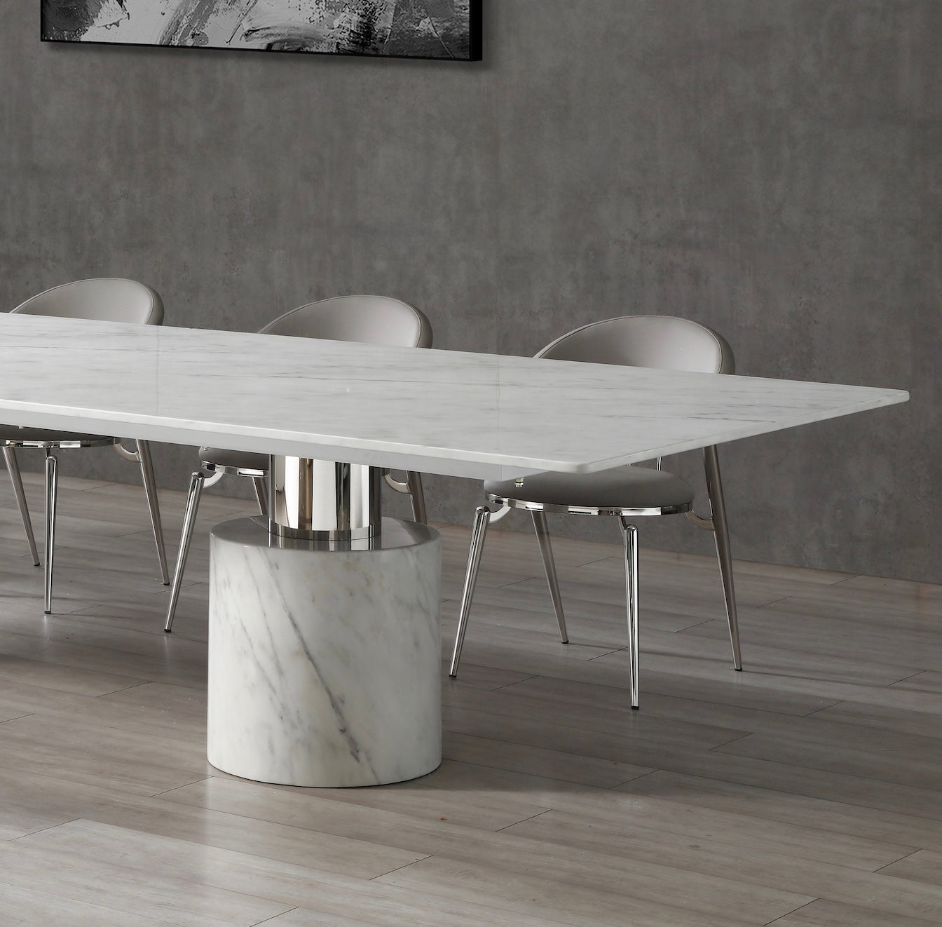 Geneva Dining Table Cylinder detail image - Resin Society