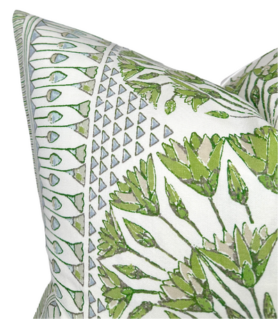 Cairo Pillow Cover in Green, Thibaut Pillows