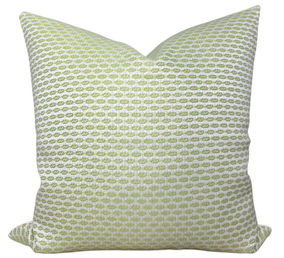 Hickox Woven Pillow Cover in Leaf pattern displayed on sofa