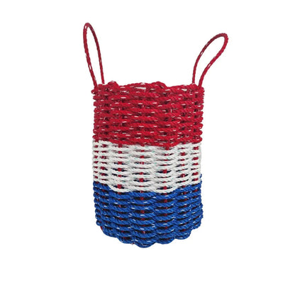 Red White and Blue Lobster Rope Basket by Little Salty Rope in various sizes