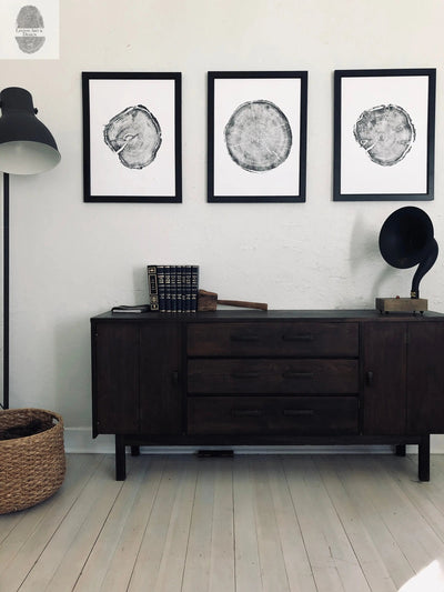 Utah Pines Triptych set of three 18x24 tree ring art prints by lintonart