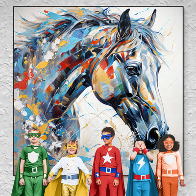 Canvas Print: "Vivid Steed" by Tailored Canvases - product image 3 for Resin Society