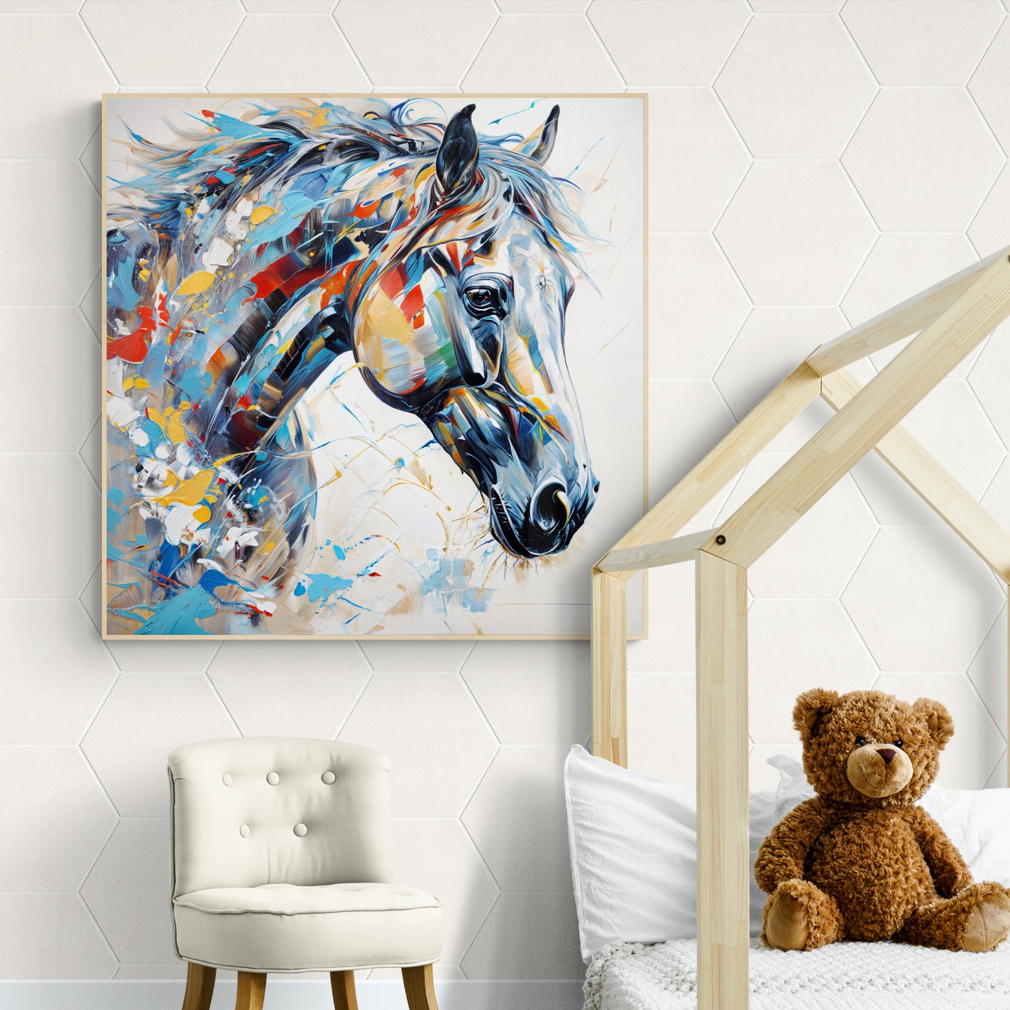 Canvas Print: "Vivid Steed" by Tailored Canvases - main product image for Resin Society