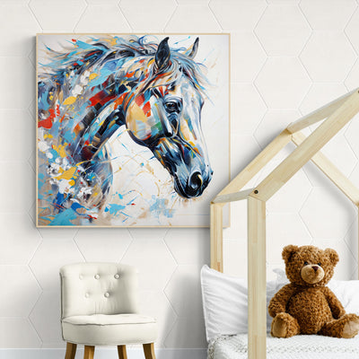 Canvas Print: "Vivid Steed" by Tailored Canvases - main product image for Resin Society