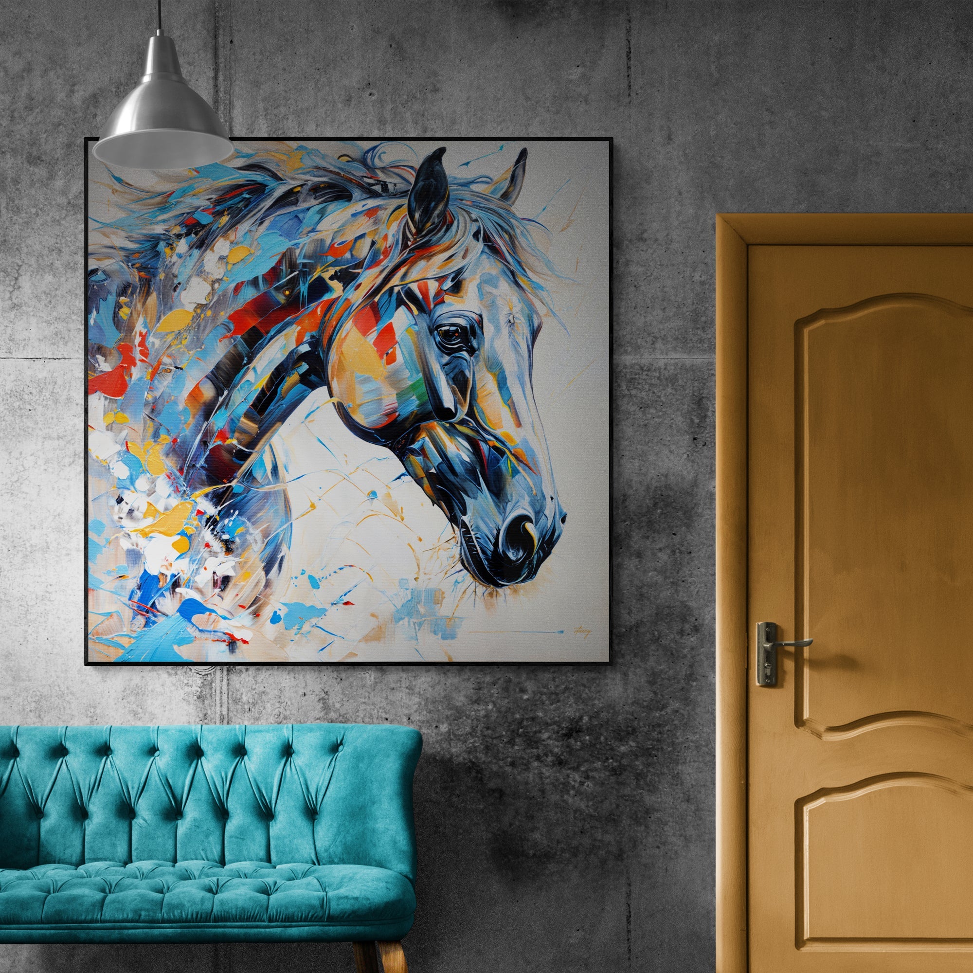 Canvas Print: "Vivid Steed" by Tailored Canvases - product image 2 for Resin Society