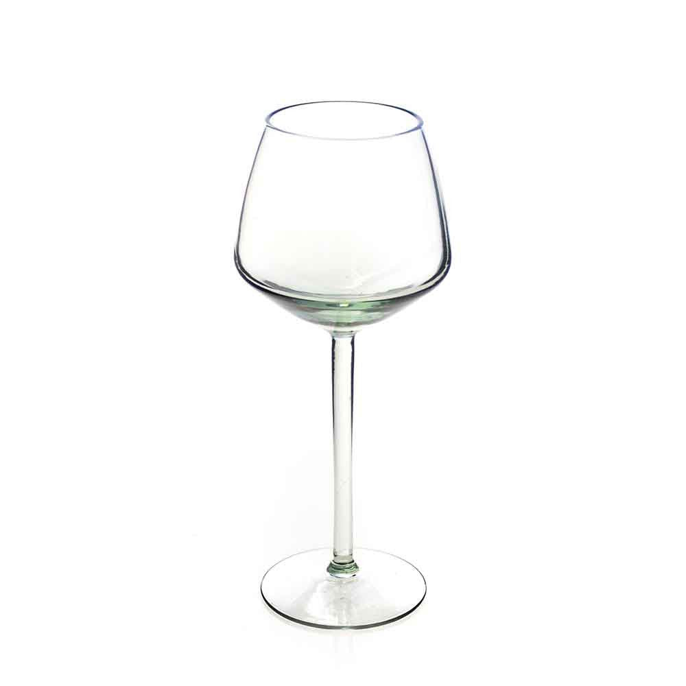 Vulindela Wine Glass tulip-shaped, hand-blown recycled glass from Mbare Ltd