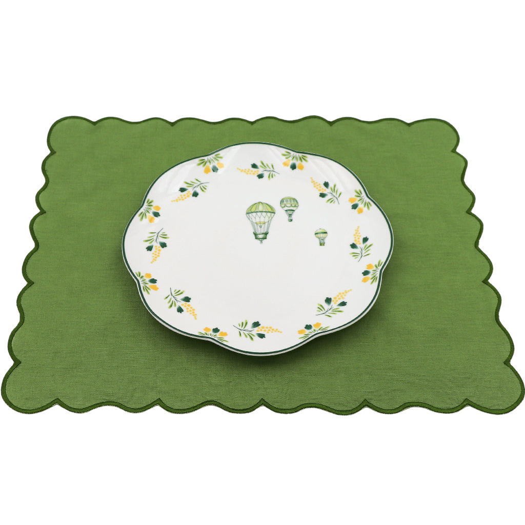 Valensole Lavender Scalloped Dinner Plate - Set of 4 (+1 Bonus Plate) by Ro'Table - product image 4 for Resin Society