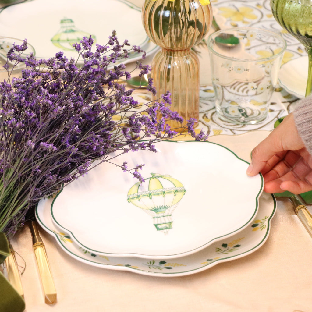 Valensole Lavender Scalloped Starter Plate - Set of 4 (+1 Bonus Plate) by Ro'Table - product image 14 for Resin Society