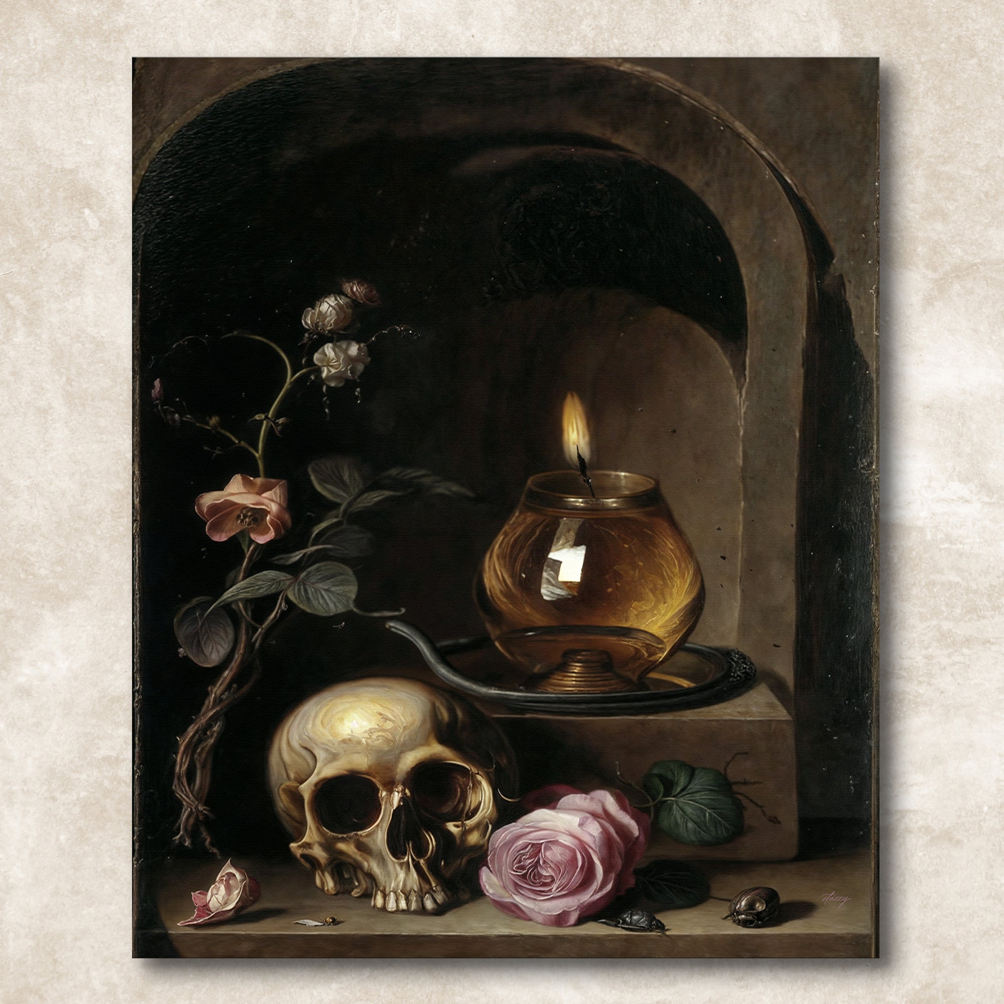 Canvas Print: "Vanitas Vigil" by Tailored Canvases - product image 4 for Resin Society