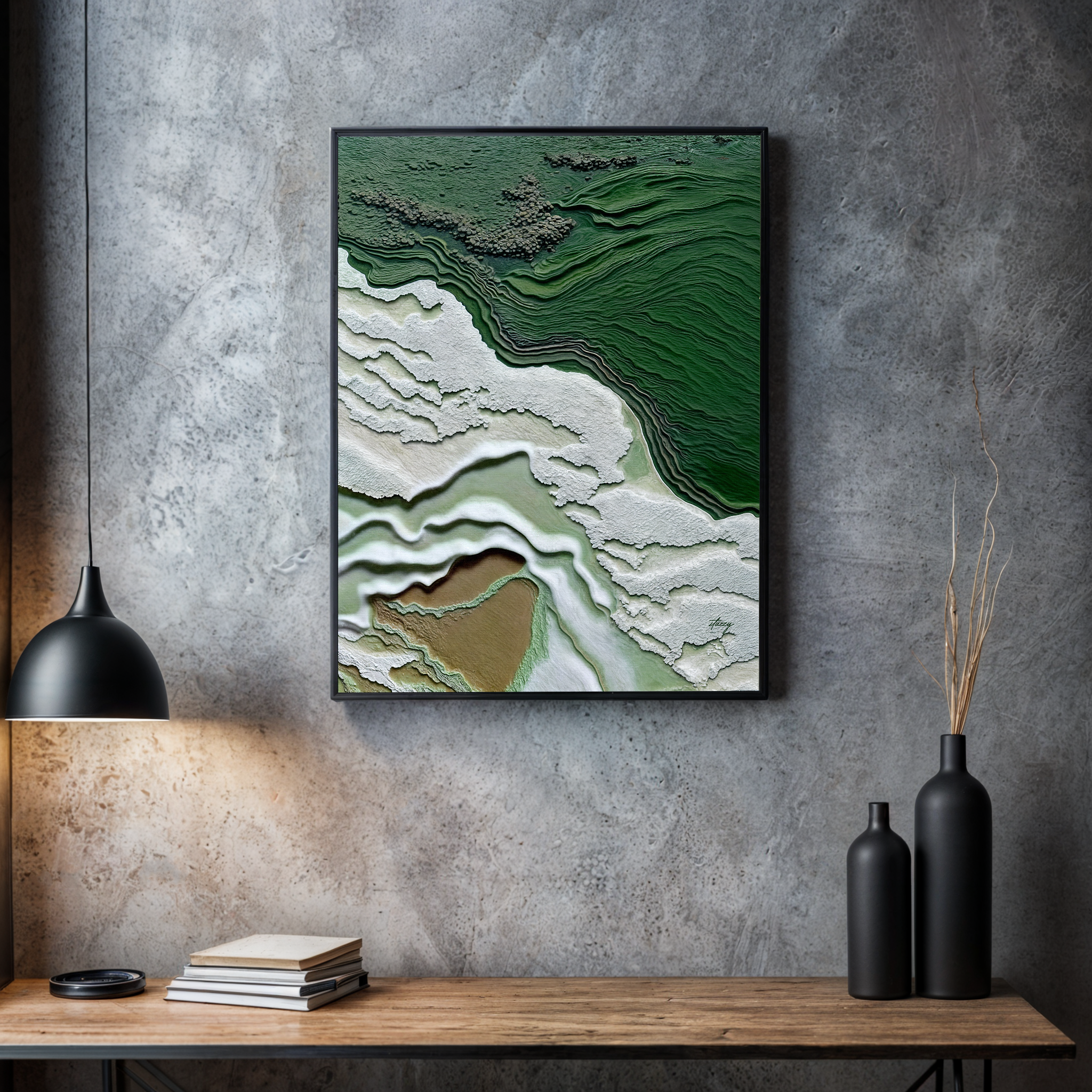 Canvas Print: "Verdant Cliffs" by Tailored Canvases - main product image for Resin Society