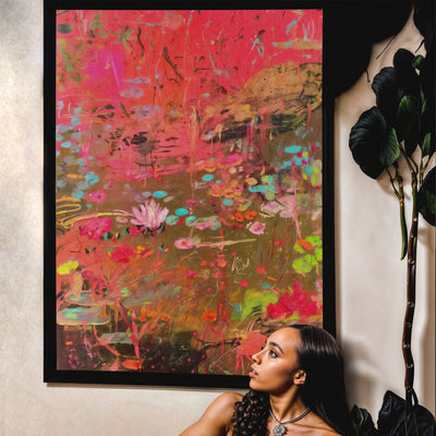 Canvas Print: "Vibrant Veil" by Tailored Canvases - product image 2 for Resin Society