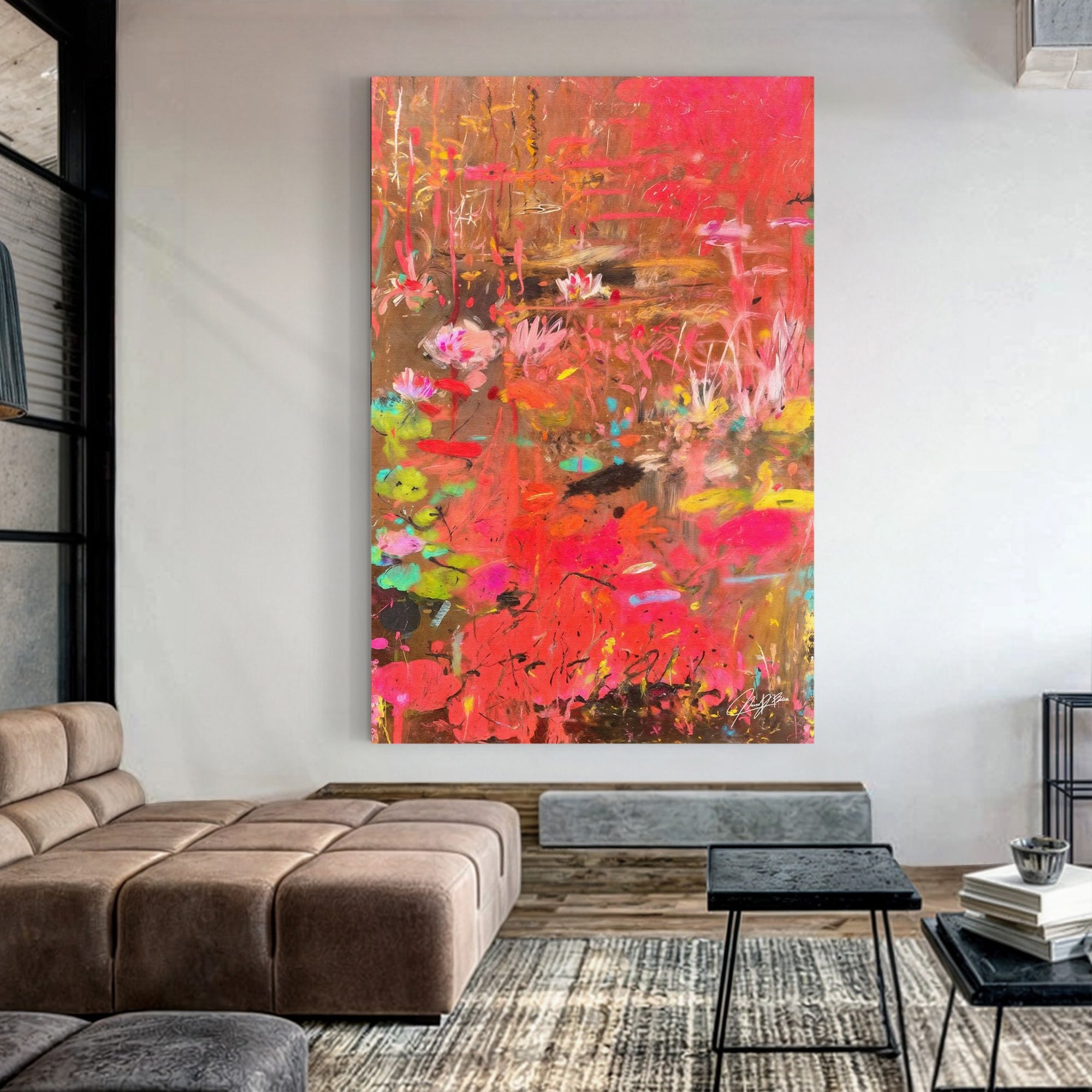 Canvas Print: "Vibrant Veil II" by Tailored Canvases - main product image for Resin Society