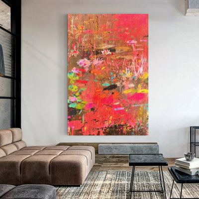 Canvas Print: "Vibrant Veil II" by Tailored Canvases - main product image for Resin Society