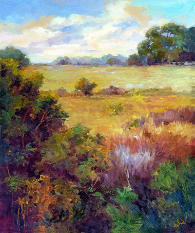View of the Marsh Artist Enhanced Canvas Print by John Beard Collection - main product image for Resin Society