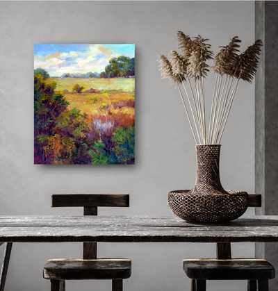 View of the Marsh Artist Enhanced Canvas Print by John Beard Collection - product image 3 for Resin Society