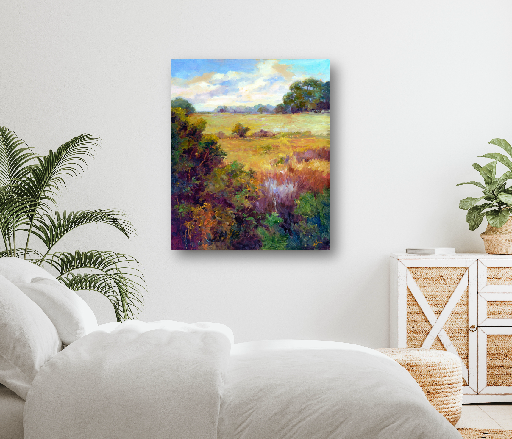 View of the Marsh Artist Enhanced Canvas Print by John Beard Collection - product image 4 for Resin Society