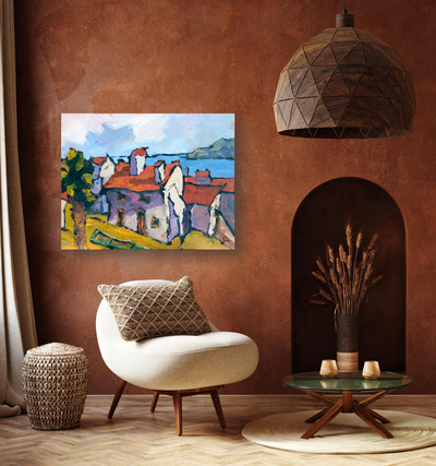Villa by the Sea Artist Enhanced Canvas Print by John Beard Collection - product image 2 for Resin Society