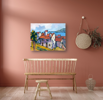Villa by the Sea Artist Enhanced Canvas Print by John Beard Collection - product image 4 for Resin Society