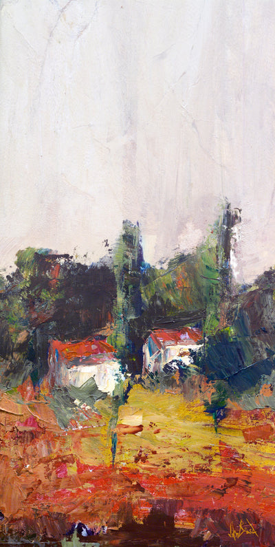 Village I Artist Enhanced Canvas Print by John Beard Collection - main product image for Resin Society