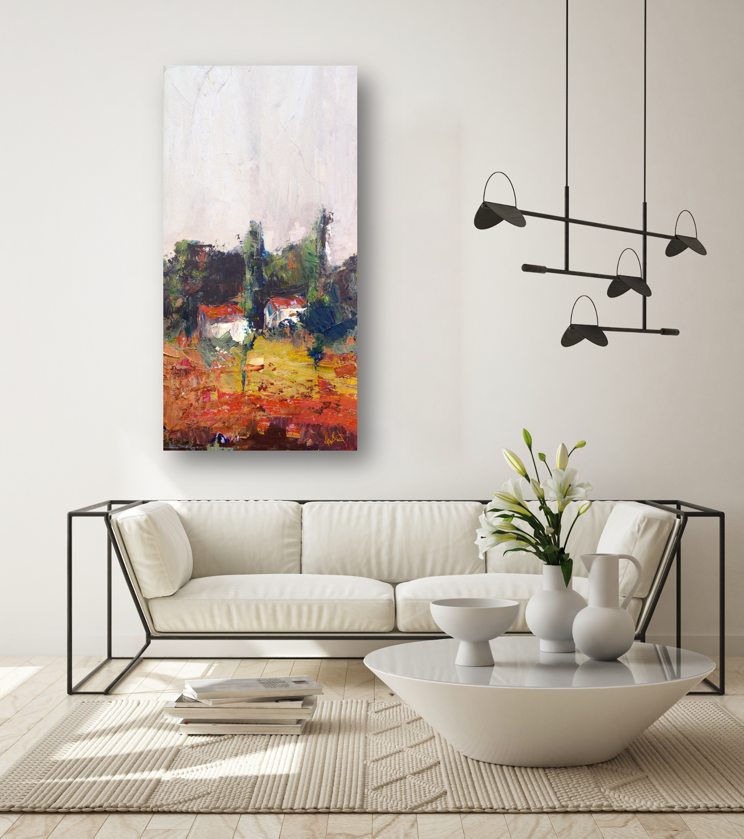 Village I Artist Enhanced Canvas Print by John Beard Collection - product image 4 for Resin Society