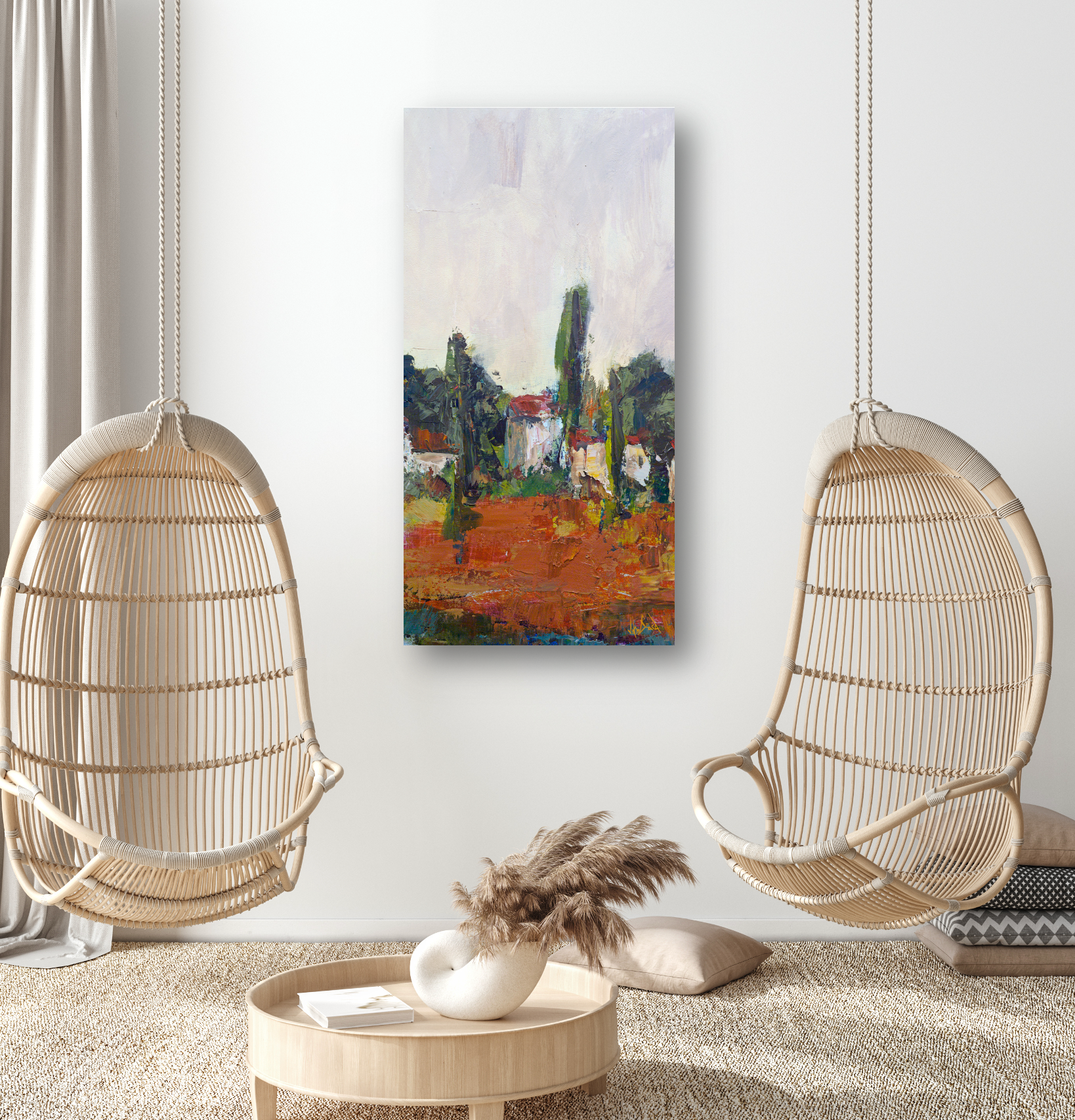Village II Artist Enhanced Canvas Print by John Beard Collection - product image 3 for Resin Society