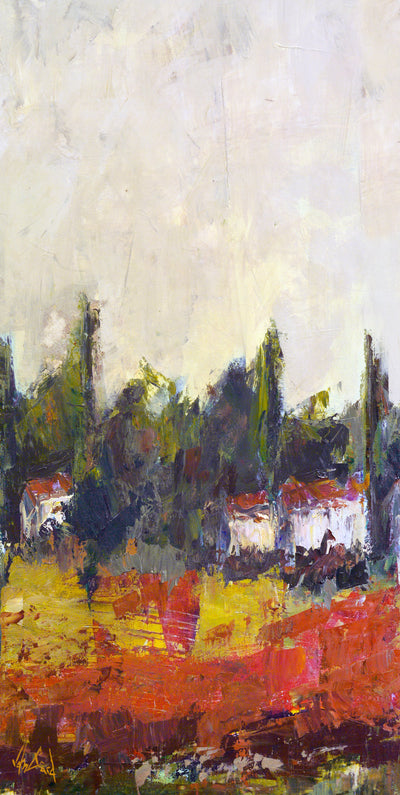 Village III Artist Enhanced Canvas Print by John Beard Collection - main product image for Resin Society