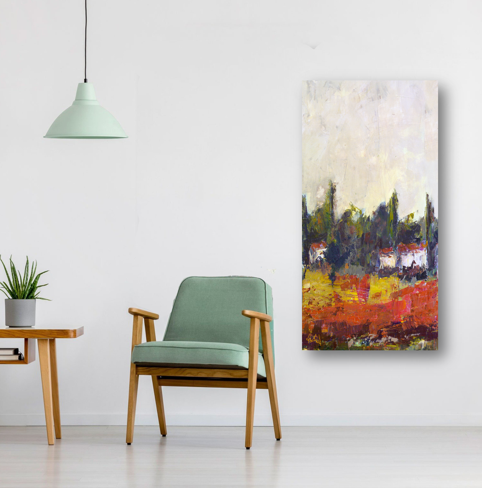 Village III Artist Enhanced Canvas Print by John Beard Collection - product image 3 for Resin Society