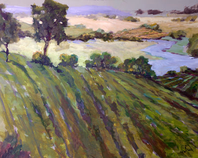 Vineyard Artist Enhanced Canvas Print by John Beard Collection - main product image for Resin Society