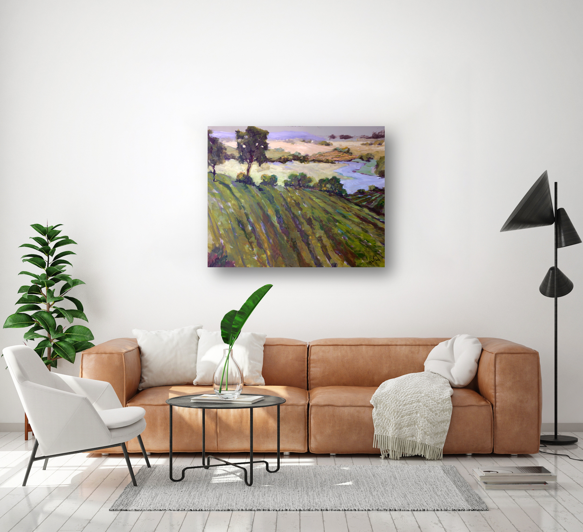 Vineyard Artist Enhanced Canvas Print by John Beard Collection - product image 3 for Resin Society