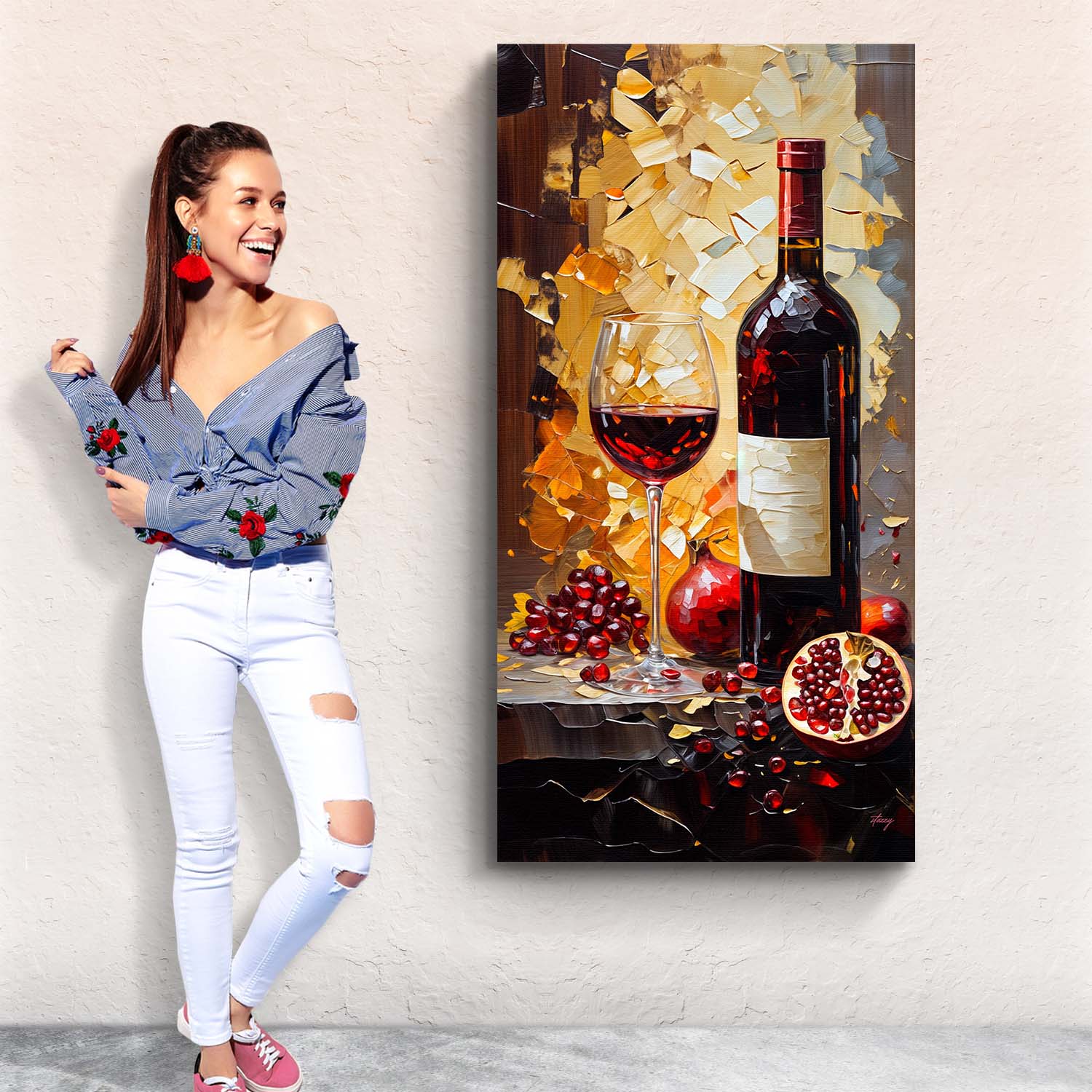 Canvas Print: "Vinous Harvest" by Tailored Canvases - product image 2 for Resin Society
