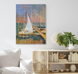 Vintage Harbor Artist Enhanced Canvas Print by John Beard Collection - product image 3 for Resin Society