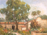 Vintage Spanish Villa Artist Enhanced Canvas Print by John Beard Collection - main product image for Resin Society