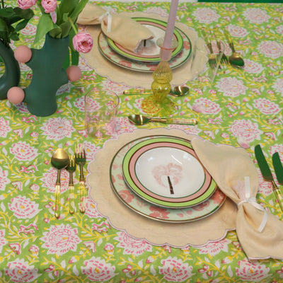 100% Organic Cotton - Viviana Venetia Blooms Tablecloth by Ro'Table - product image 2 for Resin Society