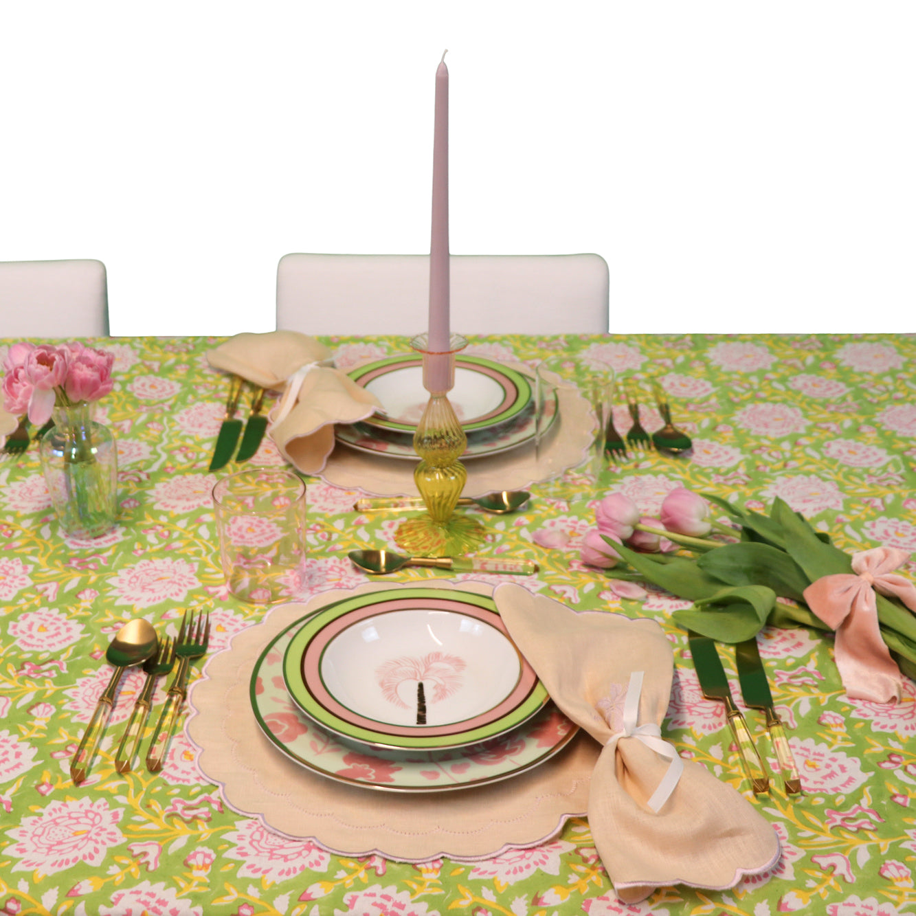 100% Organic Cotton - Viviana Venetia Blooms Tablecloth by Ro'Table - product image 4 for Resin Society