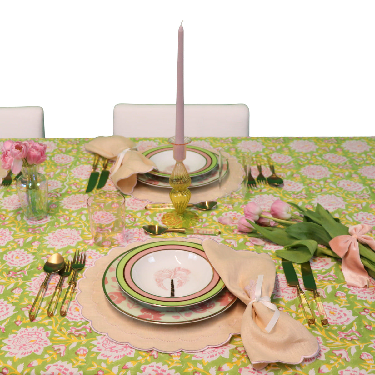 100% Organic Cotton - Viviana Venetia Blooms Tablecloth by Ro'Table - product image 4 for Resin Society