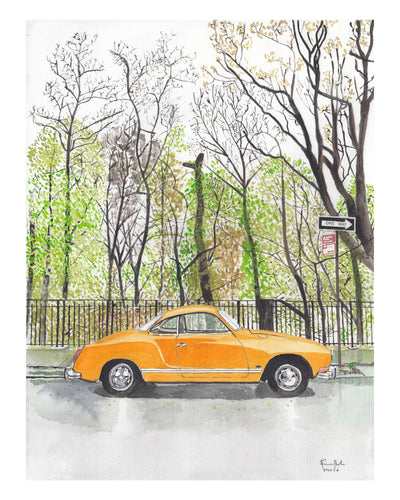 Volkswagen Karmann Ghia, Classic Car, Painting by Art By Francis - product image 4 for Resin Society
