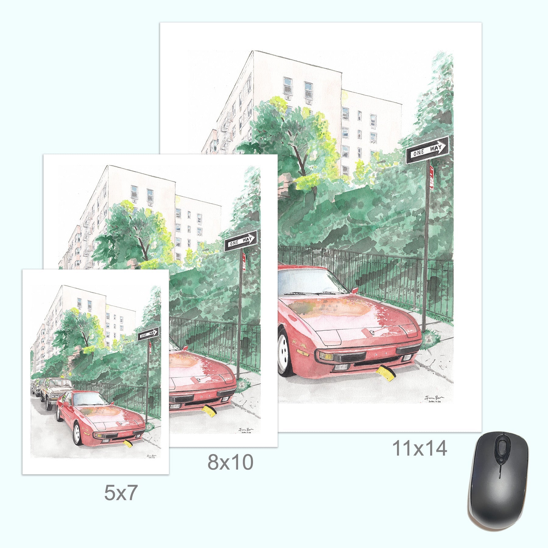 Porsche 944 & Toyota Land Cruiser, Classic Car by Art By Francis - product image 4 for Resin Society